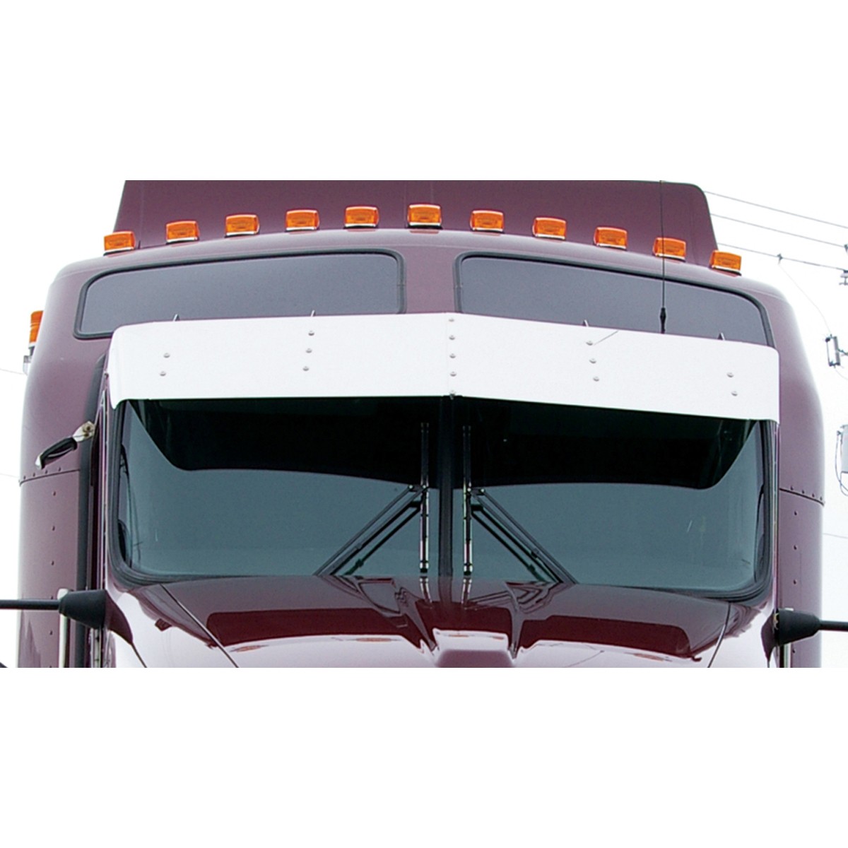 9.5 Stainless OEM Style Sunvisor For Mack CH/CX/ Granite/Vision