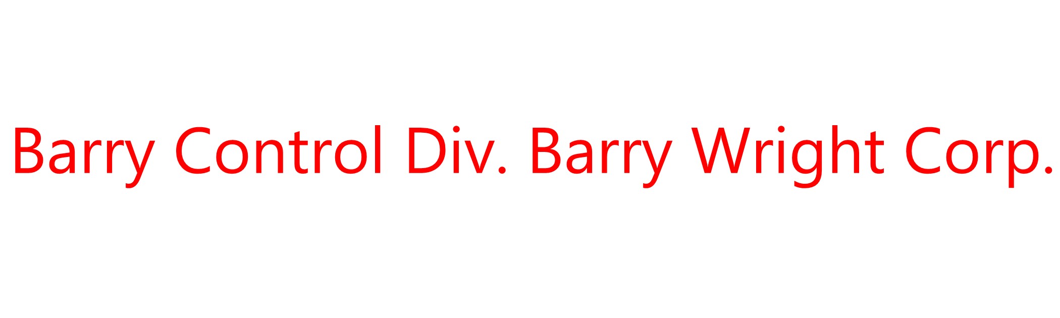 Barry Control Div. Barry Wright Corp.